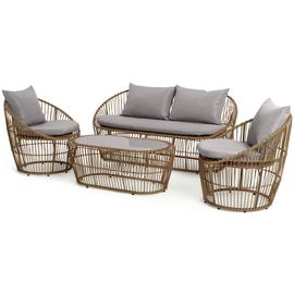 Argos Home Lexy 4 Seater Rattan Garden Sofa Set - Natural