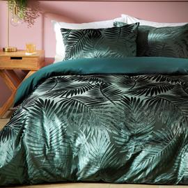 Habitat Feather Velvet Green Bedding Set