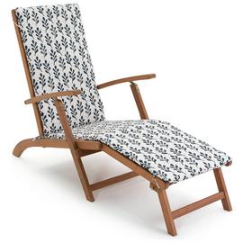 Argos Home Folding Wooden Sun Lounger - White