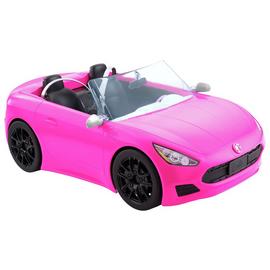 Barbie Pink Convertible 2-Seater Vehicle with Rolling Wheels