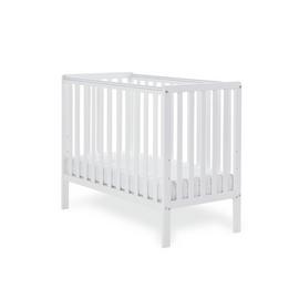 Obaby Bantam Space Saver Cot with Fibre Mattress - White