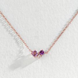 Revere Rose Gold Plated Silver Pink Amethyst Necklace