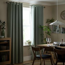 Habitat Plain Blackout Eyelet Curtains