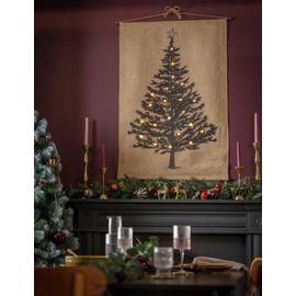 Argos Home Christmas Light Up Tree Canvas Decoration