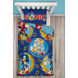 Sonic Blue Print Kids Bedding Set - Single