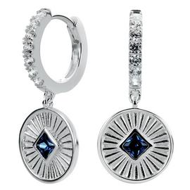 Revere Sterling Silver Cubic Zirconia Huggie Hoop Earrings