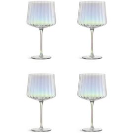 Habitat Iridescent Lustre Fluted Set of 4 Gin Glass