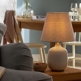 Habitat Aquilla Ceramic Table Lamp - Cream & Beige