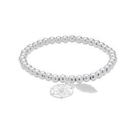 Revere Sterling Silver Dreamcatcher Stretchy Beaded Bracelet