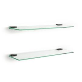 Argos Home 2 Piece Glass Shelves - Natural