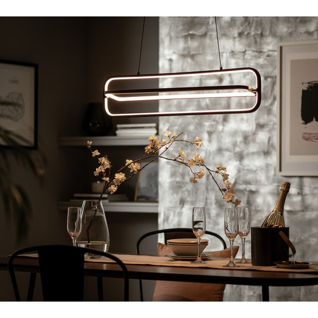 Black bar on sale pendant light