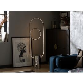 Habitat Pill LED Floor Lamp - Brushed Chrome