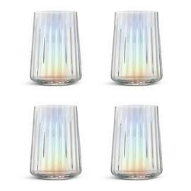 Habitat Iridescent Lustre Fluted Hi Ball Glasses