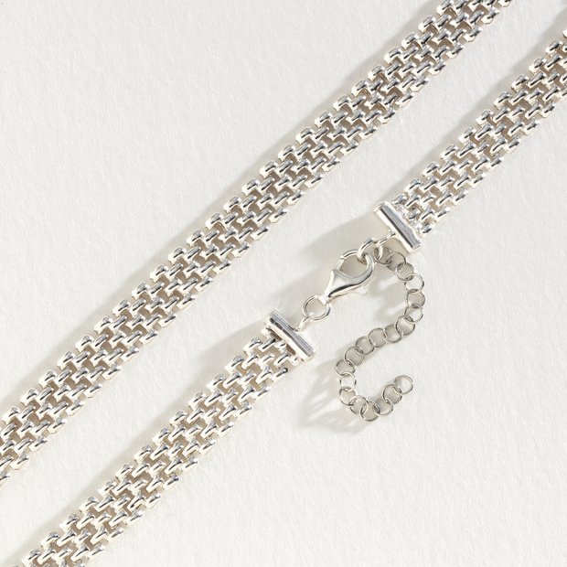 Silver curb chain on sale argos