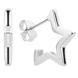 Revere Sterling Silver Star Hoop Stud Earrings
