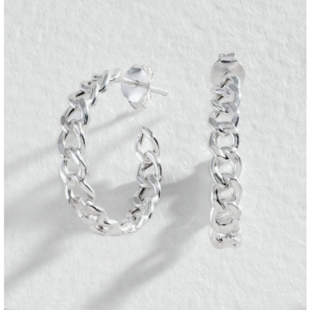 Argos hoop earrings sterling on sale silver