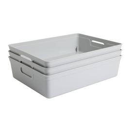 Argos Home 3 x 6L Storage Boxes - Grey