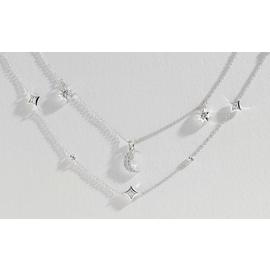 Revere Sterling Silver Cubic Zirconia Layer Necklace