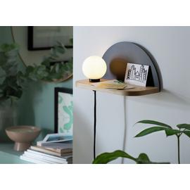 Habitat Serpens Shelf Wall Lamp - Opal & Ash