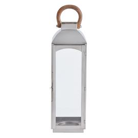 Habitat Large Lantern Candle Holder - Silver