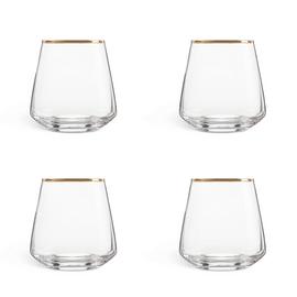Habitat Set of 4 Gold Rim Tumbler