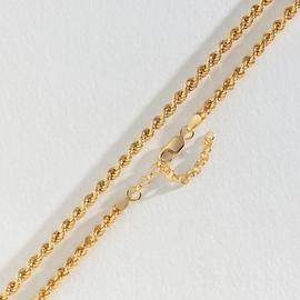 Revere Gold Plated Sterling Silver Rope Chain Necklace