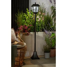 Argos Home Metro Solar Lamp Post - Black
