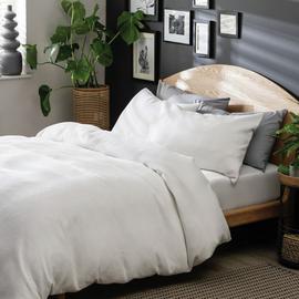 Habitat Cotton Waffle Plain White Bedding Set