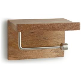 Habitat Mango Wood Toilet Roll Holder Shelf - Natural