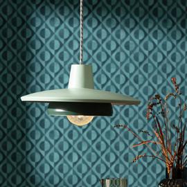 Habitat Velez Green Metal 2 Tier Lampshade - 40cm