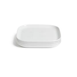 Habitat Riko Square 4 Piece Dinner Plates - White