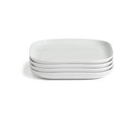 Habitat Riko Square 4 Piece Side Plate - White