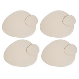 Habitat Set of 4 Faux Leather Pebble Placemats and Coasters