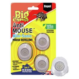 The Big Cheese Mouse Out Mini-Sonic Mouse Repellent - 3 Pack