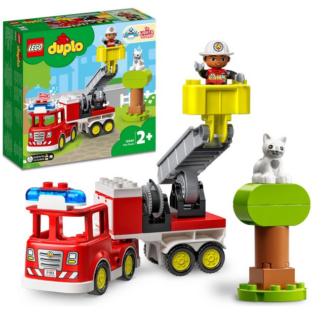Buy LEGO DUPLO Town Fire Engine Toy for 2 Olds 10969 | LEGO Argos