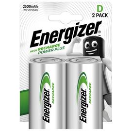 Energizer Rechargeable Power Plus D Batteries - Pack of 2