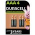 Duracell Recharge Plus AAA Rechargeable Batteries -pack of 4