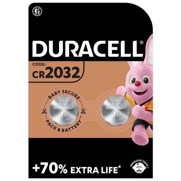 Buy Duracell 2032 Lithium Coin Batteries 3V (CR2032) - Pack of 2