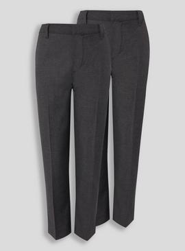 Black Trousers 2 Pack Skinny Fit