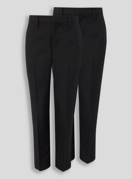 Black Trousers 2 Pack Skinny Fit 
