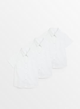 White Stain Resistant School Shirts 3 Pack 11 years