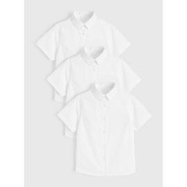 White Stain Resistant School Shirts 3 Pack