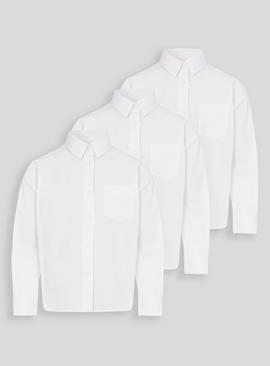White Stain Resistant School Shirts 3 Pack
