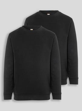 Online Exclusive Black Crew Neck Sweatshirt 2 Pack - 8 years