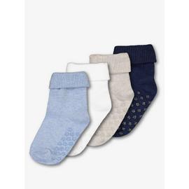 Blue Roll Top Socks 4 Pack