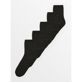 Black Supersoft Socks 5 Pack - 4-8