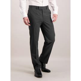 Charcoal Tailored Fit Textured Suit Trousers