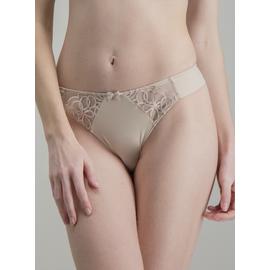 Online Exclusive Nude Lace Bow Detail Thong
