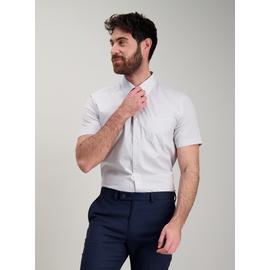 Grey Stripe & Grid Check Tailored Fit Shirts 2 Pack
