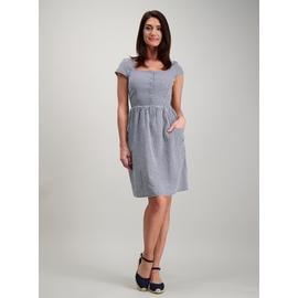 Online Exclusive Blue Gingham Button Through Tea Dress